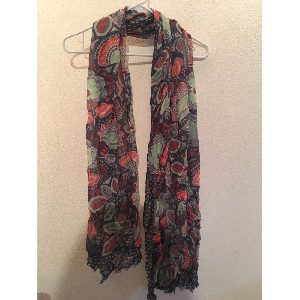 Green/Orange/Grey (Nomadic Floral) Scarf